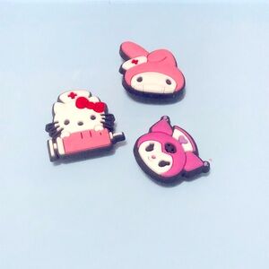 Nurse Hello Kitty, Kuromi and Ms. Melody Croc Charm Jibbitz